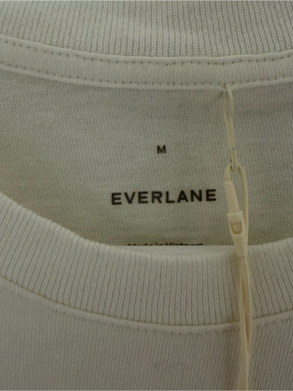 NEW Everlane White Organic Cotton Classic Tee Medium - Picture 5 of 7